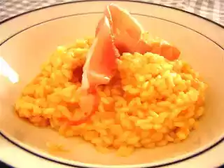Risotto alla zucca con prosciutto crudo di san daniele