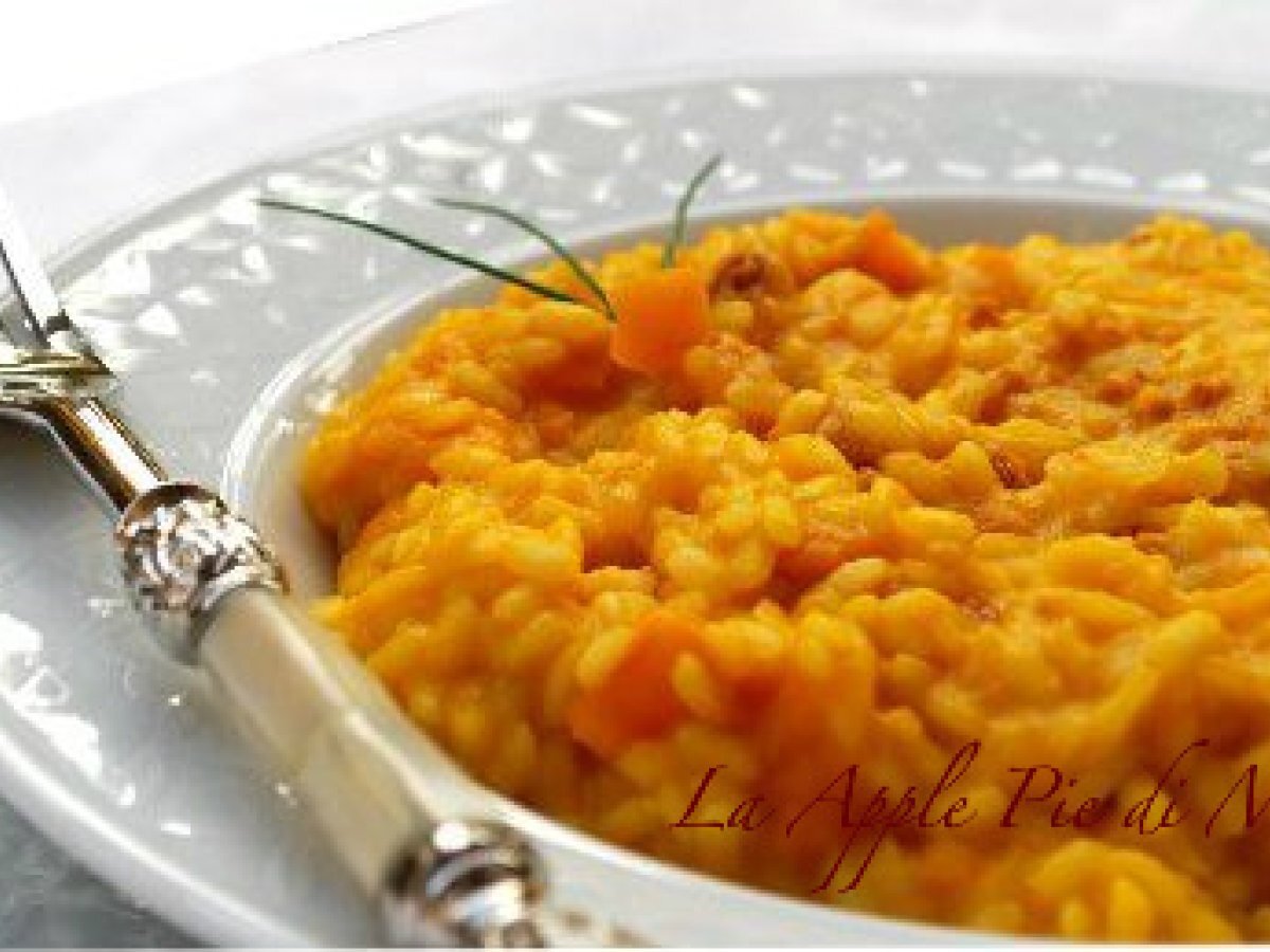 Risotto alla zucca con ricci di mare