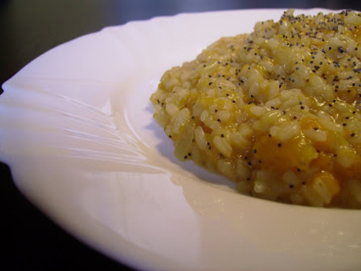 Risotto alla zucca e semi di papavero