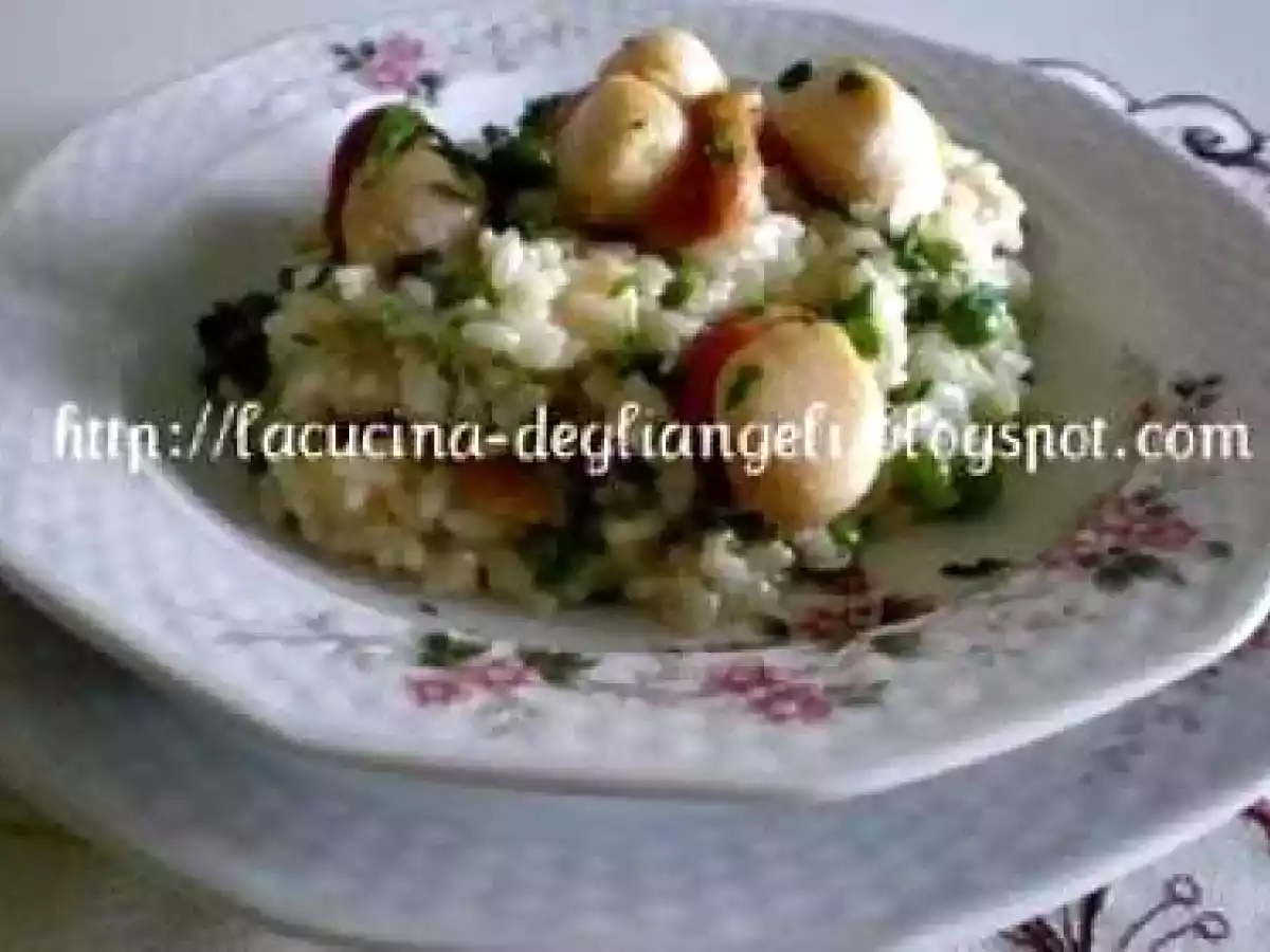 Risotto alle capesante e piselli