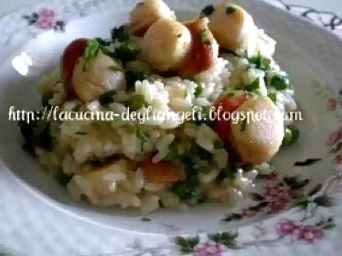 Risotto alle capesante e piselli - foto 2