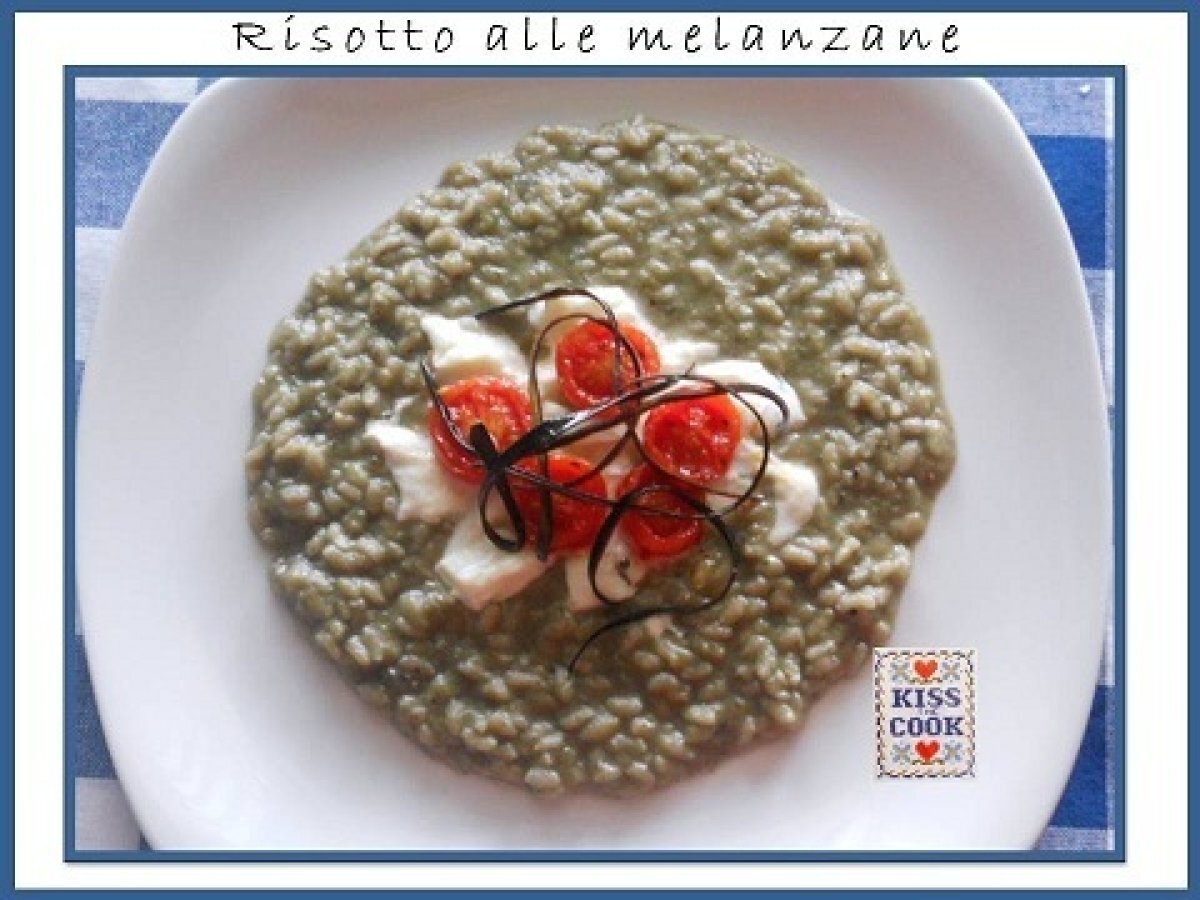 Risotto alle melanzane e mozzarella di bufala