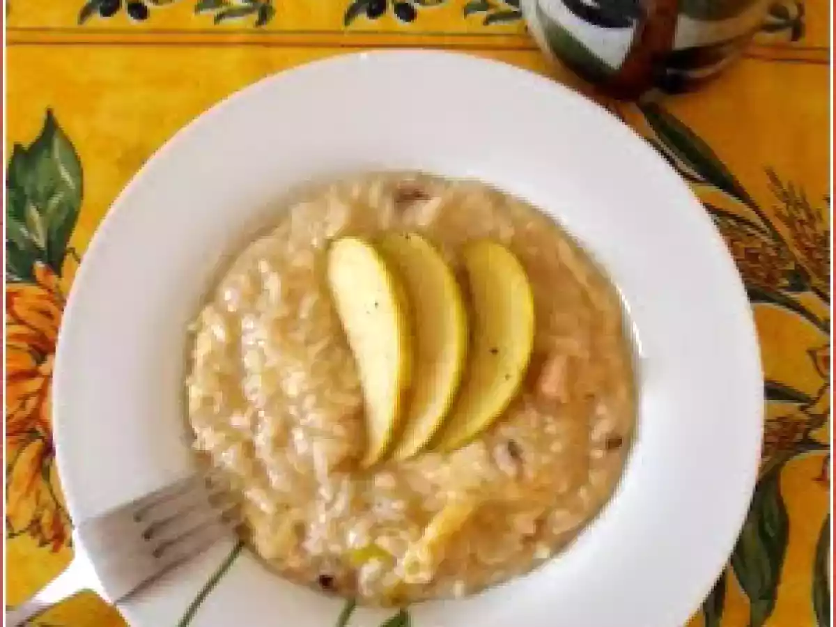 Risotto alle Mele e Bacon con Scamorza Affumicata (di Camomilla)