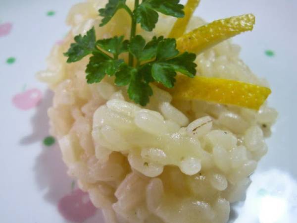 Risotto alle mele e limone