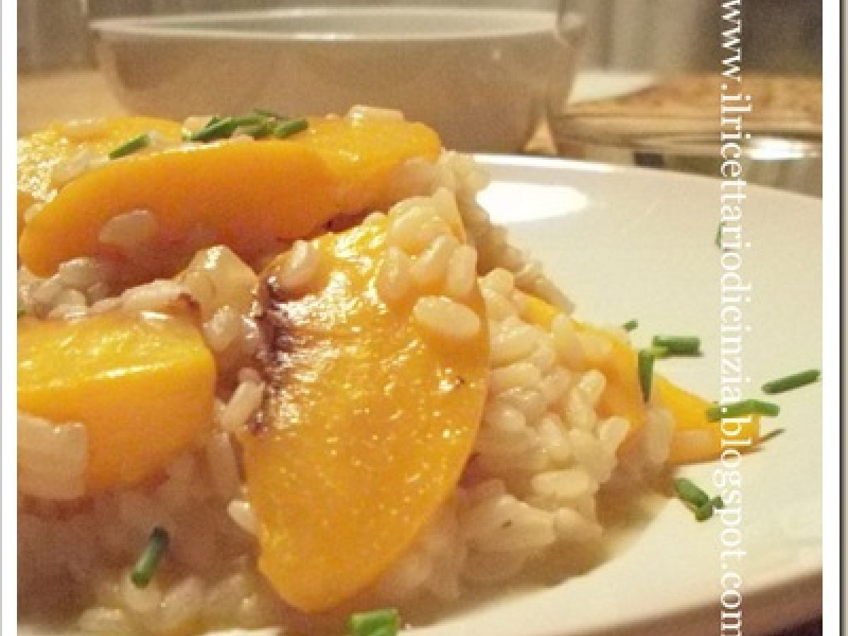 Risotto alle pesche gialle