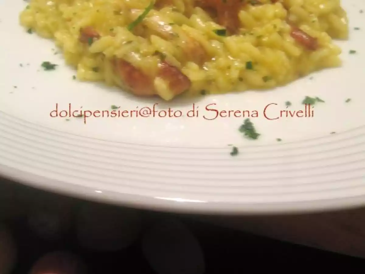 RISOTTO ALLO ZAFFERANO CON FINFERLI, PORCINI E NOCCIOLE di Dolcipensieri - foto 3