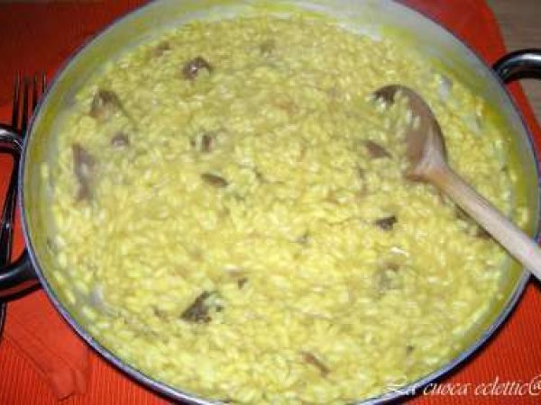 Risotto allo zafferano e funghi porcini secchi, foto 2