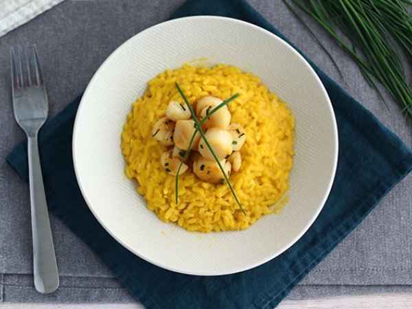 Risotto capesante e zafferano, foto 3