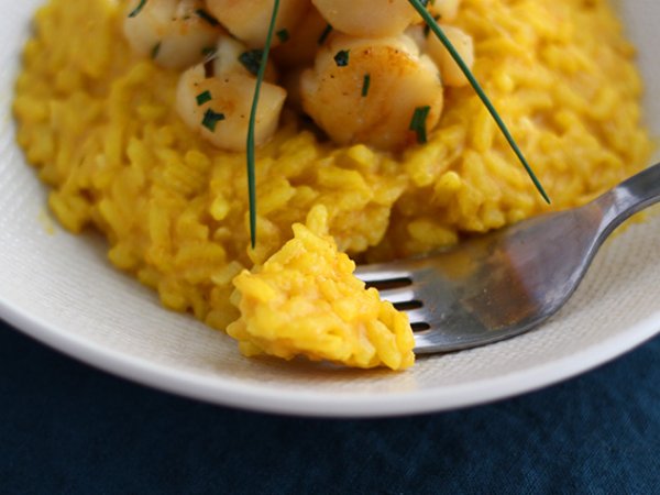 Risotto capesante e zafferano, foto 4