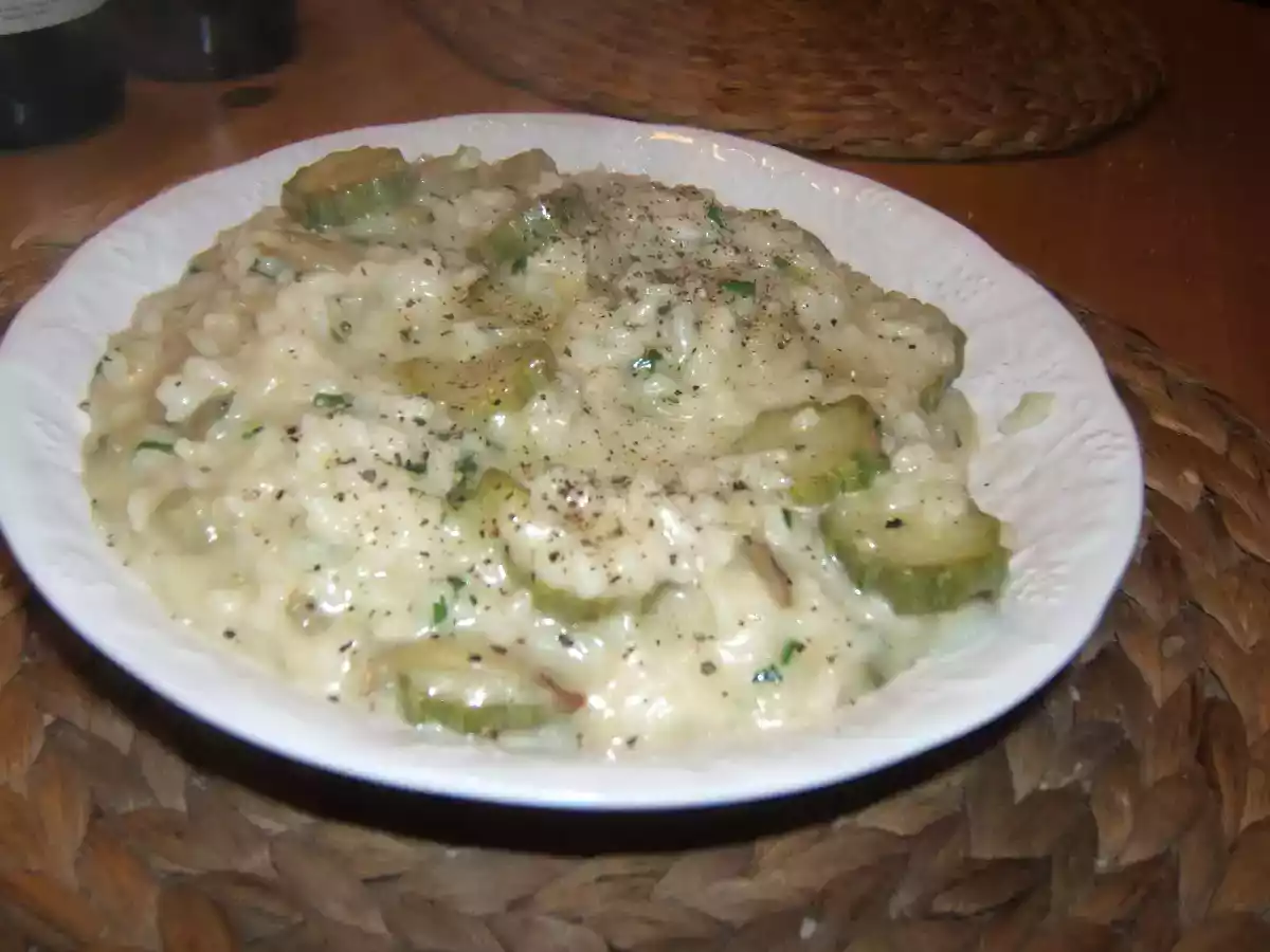 Risotto carciofi e zucchine
