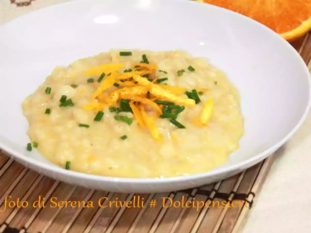 RISOTTO CON ARANCE VALENCIA E TALEGGIO DOP di Dolcipensieri