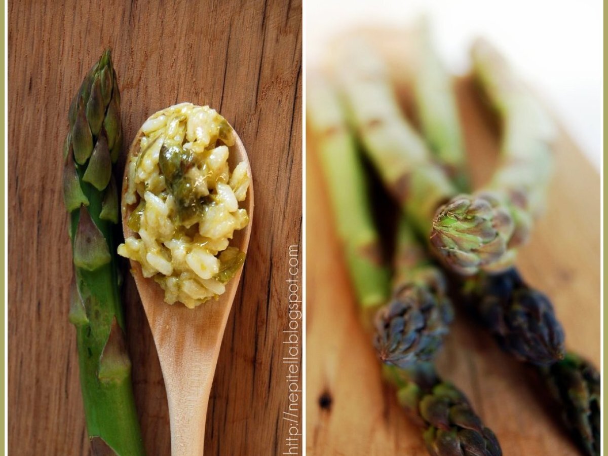 Risotto con asparagi, cipollotti e formaggio di capra - foto 3