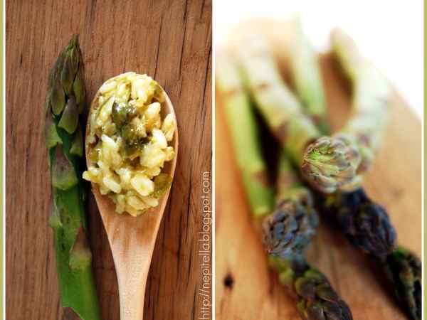 Risotto con asparagi, cipollotti e formaggio di capra, foto 3