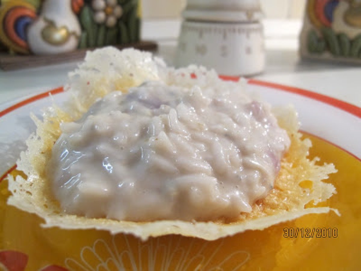 Risotto con cipolle rosse caramellate e gorgonzola