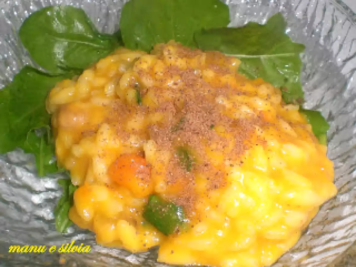 Risotto con crema di carote