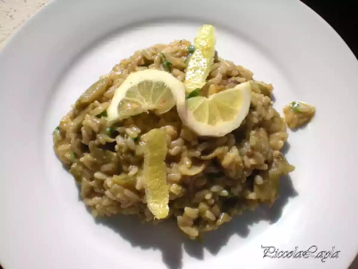 Risotto con Cuori di Carciofi e Scorza di Limone