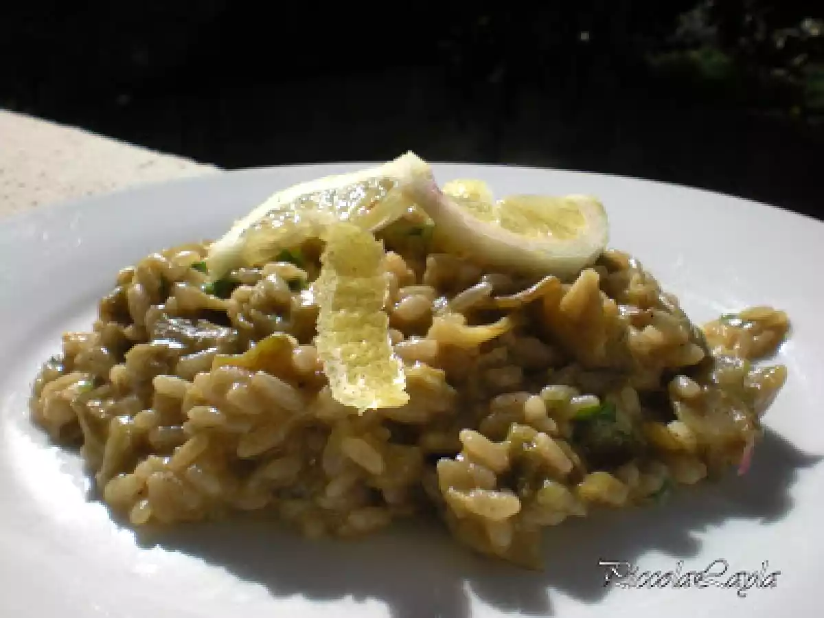 Risotto con Cuori di Carciofi e Scorza di Limone - foto 2