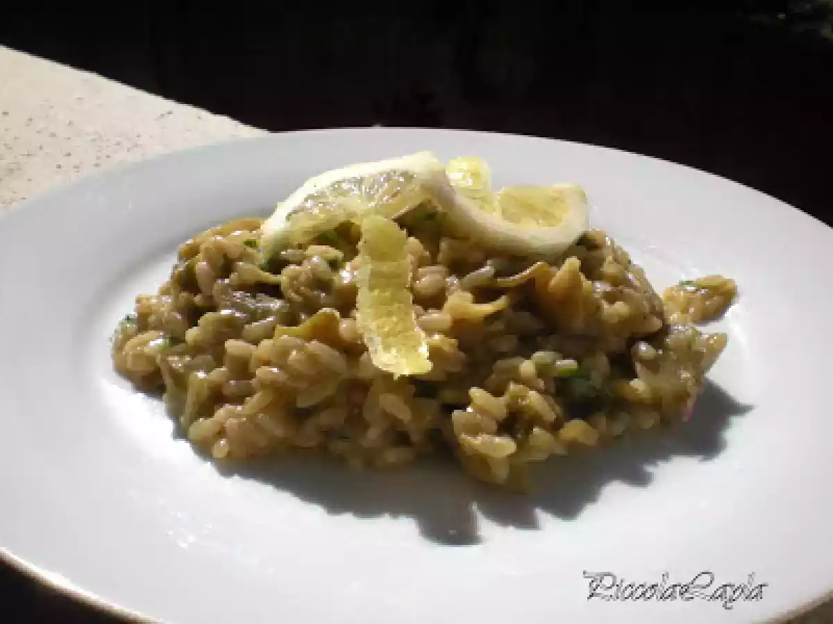 Risotto con Cuori di Carciofi e Scorza di Limone - foto 3