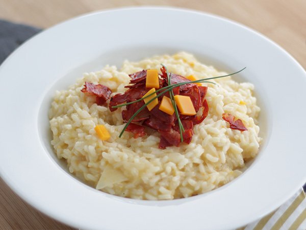 Risotto con formaggio e chorizo - foto 2