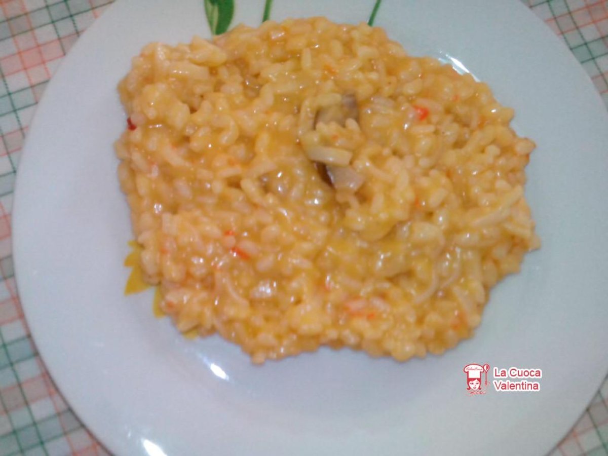 Risotto con funghi e carote
