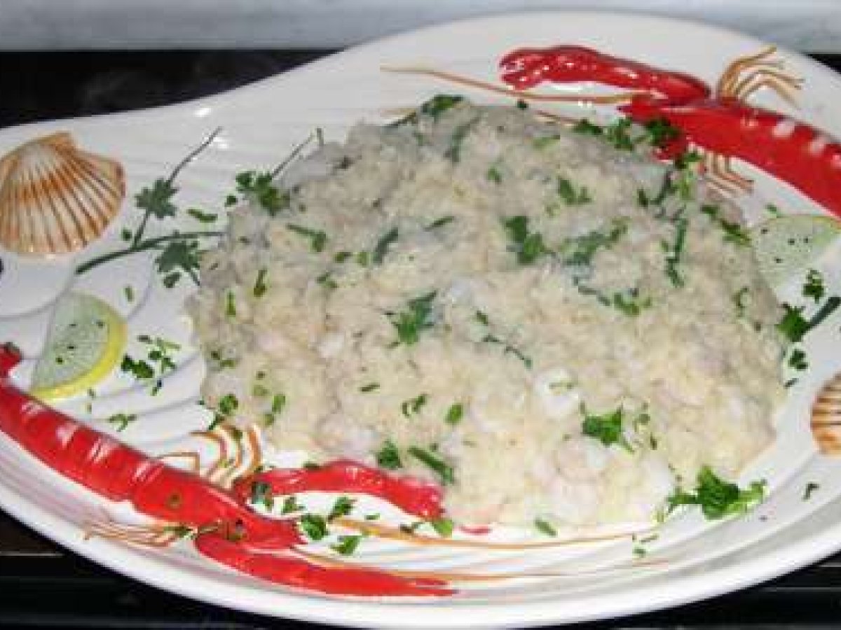 Risotto con gamberetti e gorgonzola