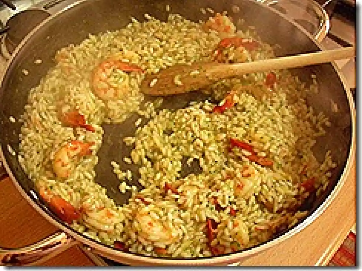 Risotto con gamberi e zucchine - foto 4