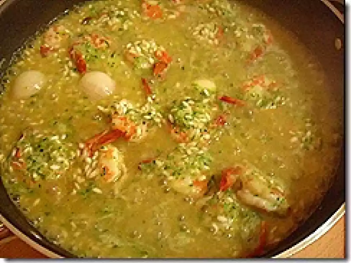 Risotto con gamberi e zucchine - foto 5