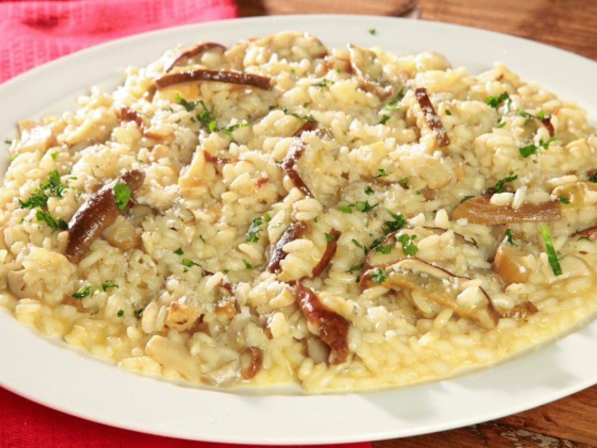 Risotto con i funghi porcini secchi