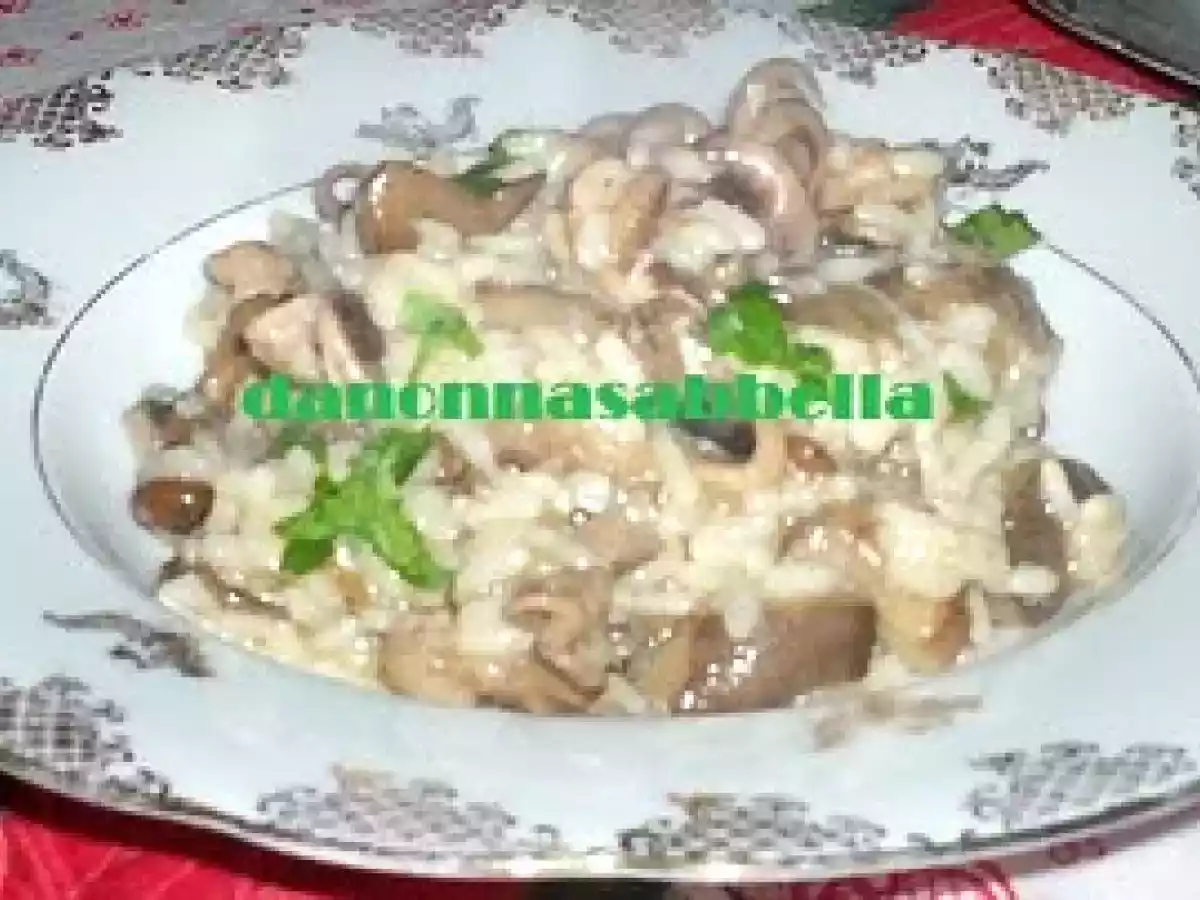 RISOTTO CON MOSCARDINI E FUNGHI DI BOSCO