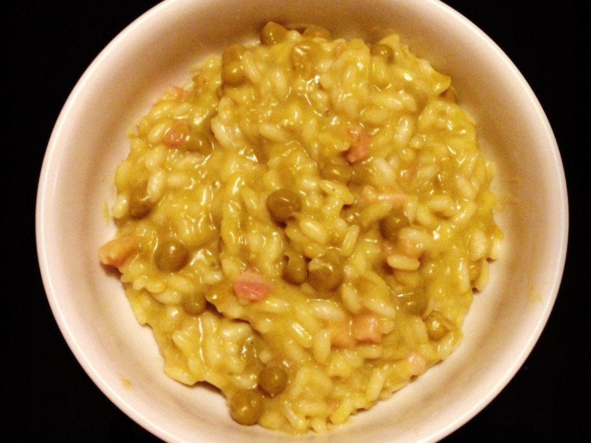 Risotto con Pancetta e Piselli