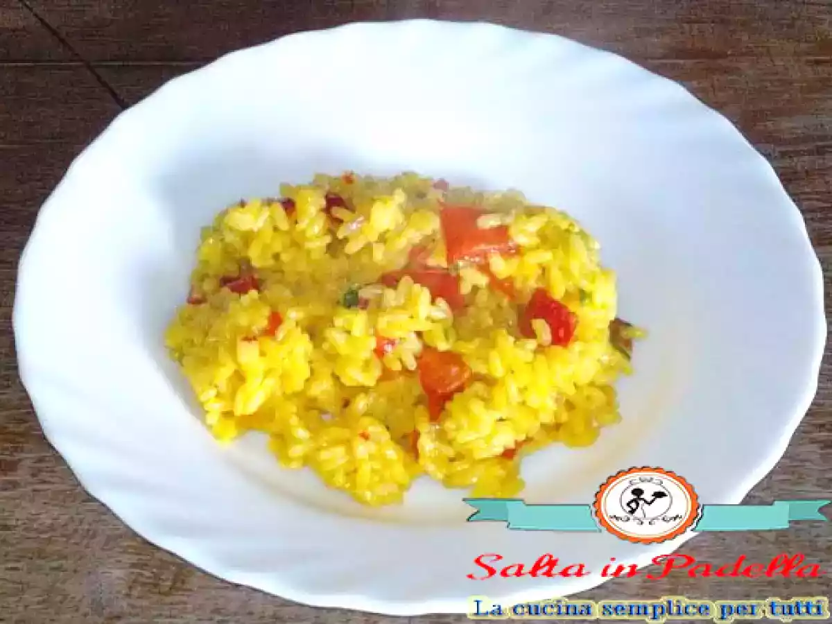 Risotto con peperoni e zafferano - foto 5