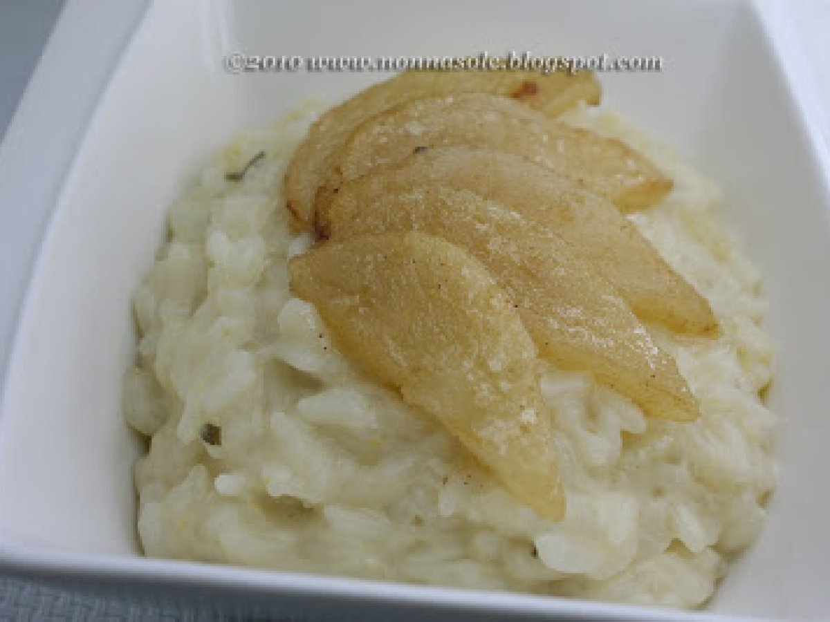 Risotto con pere e salvia