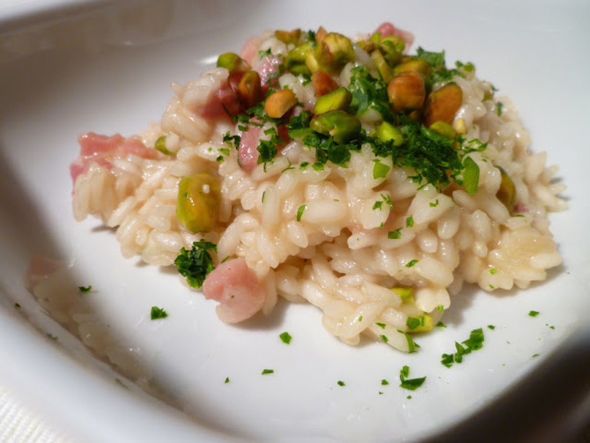 RISOTTO CON PISTACCHI E PANCETTA - foto 2