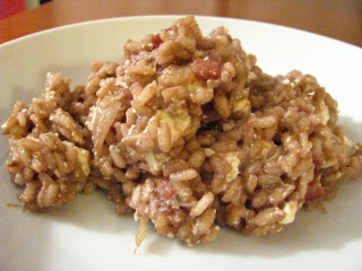 Risotto con puntarelle, pancetta e quartirolo...GNAM