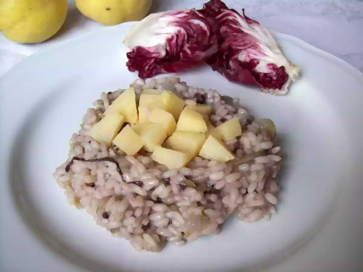 RISOTTO CON RADICCHIO E COTOGNE