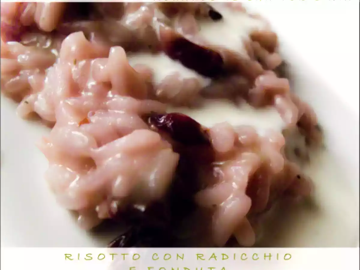 Risotto con radicchio e fonduta