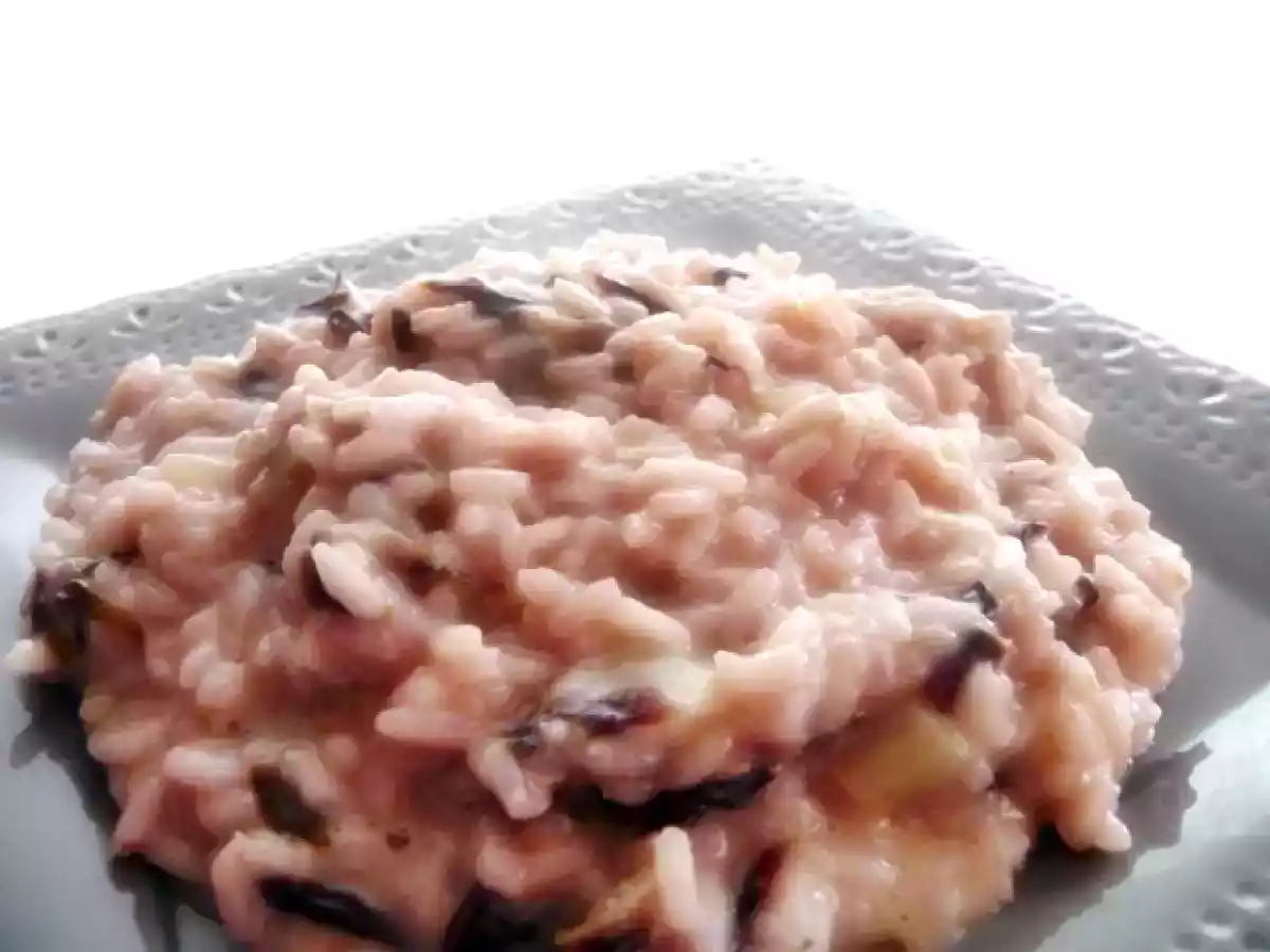 Risotto con radicchio e scamorza
