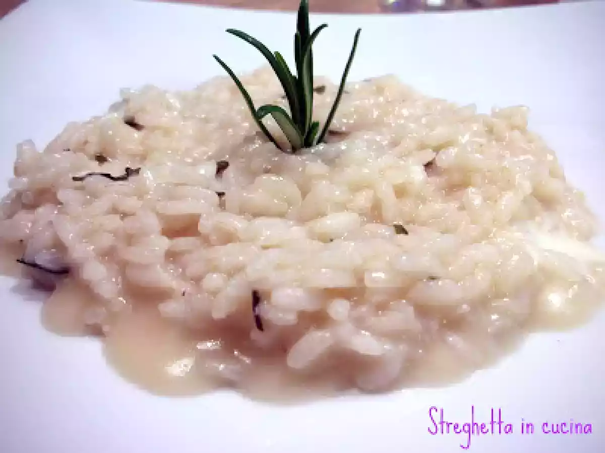 Risotto con rosmarino e stracchino