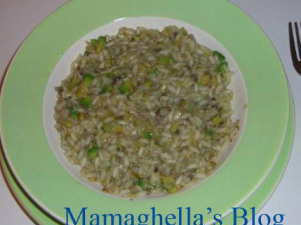 Risotto con salmone avocado