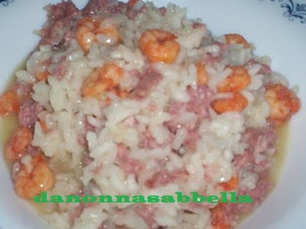 RISOTTO CON SALSICCIA E GAMBERETTI - foto 2