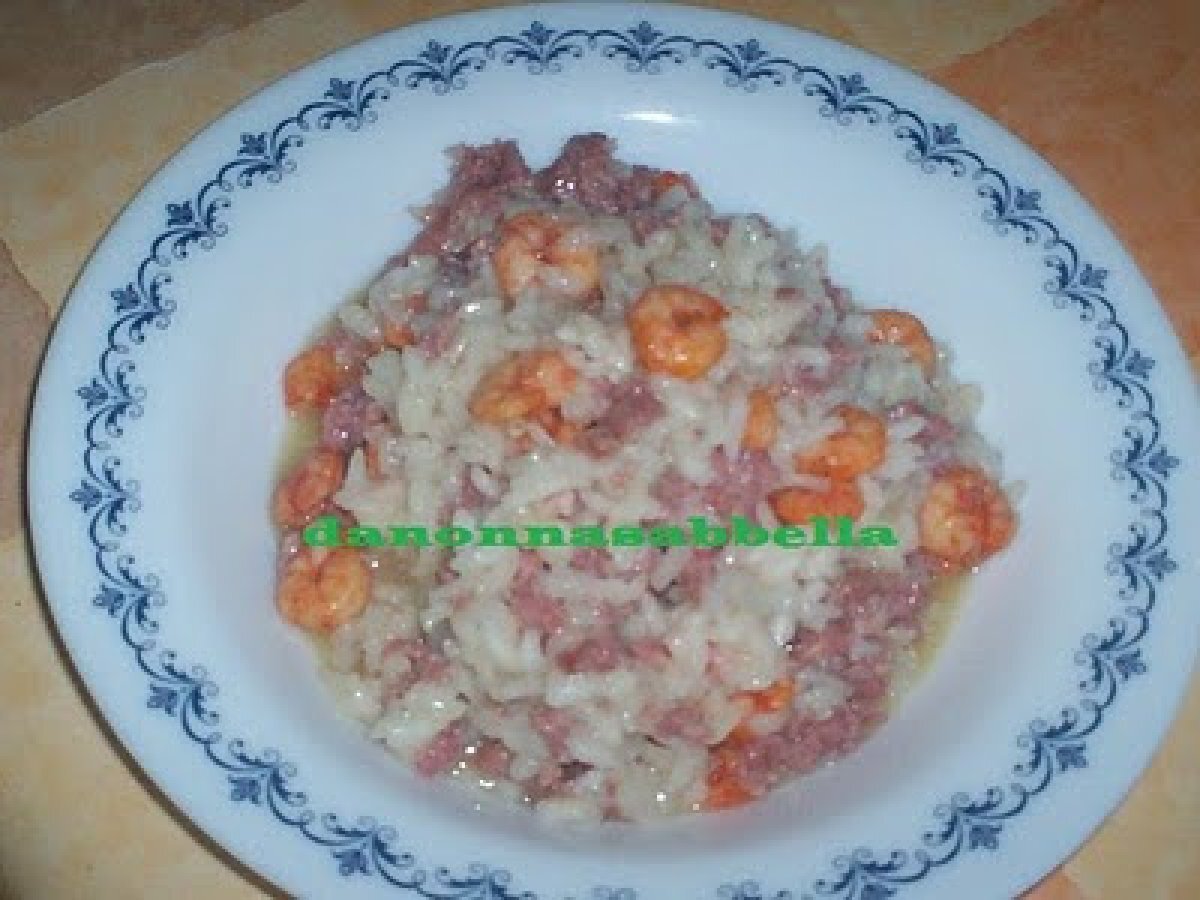 RISOTTO CON SALSICCIA E GAMBERETTI - foto 3