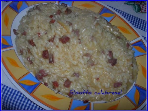 Risotto con soppressata e cipolla rossa di Tropea