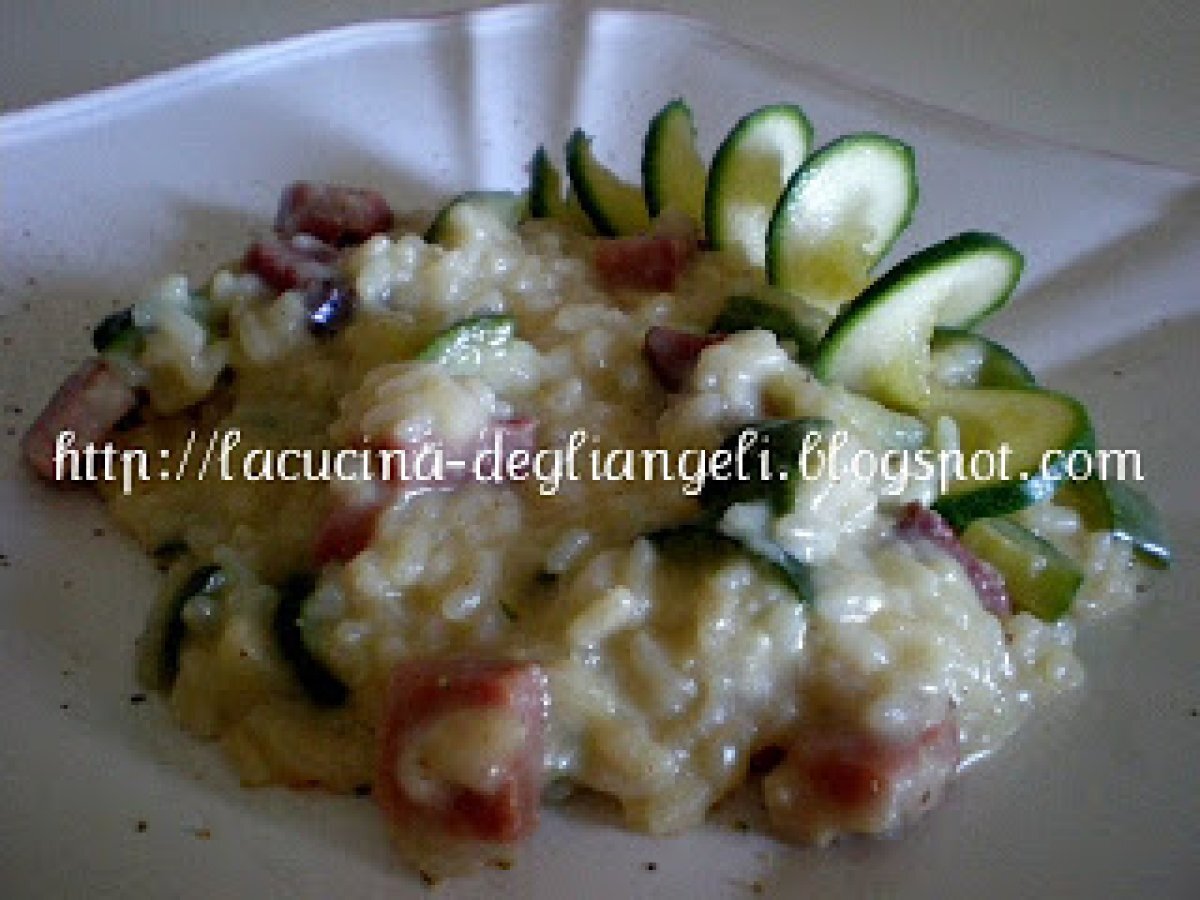 Risotto con speck e robiola