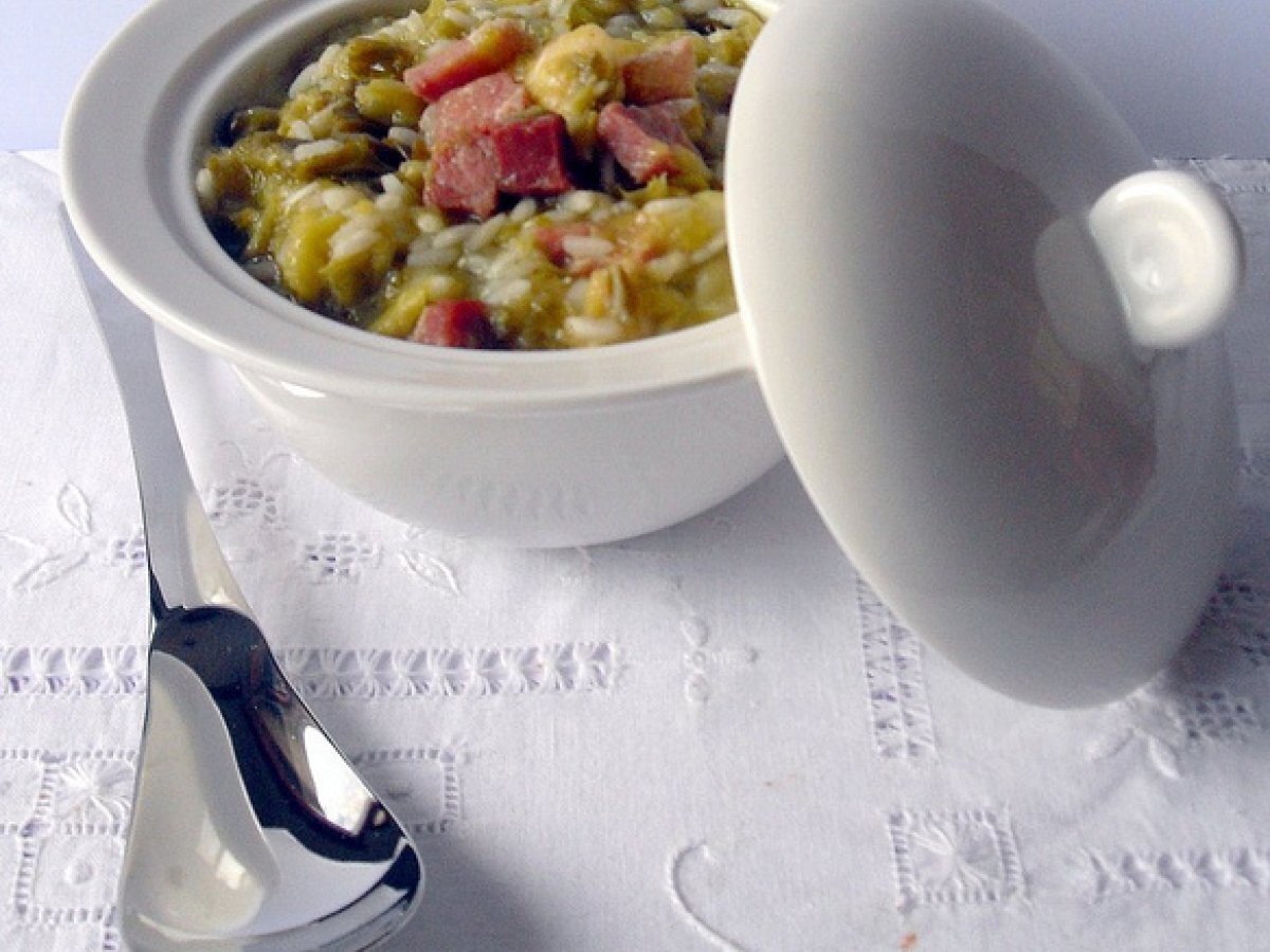 Risotto con speck e verza