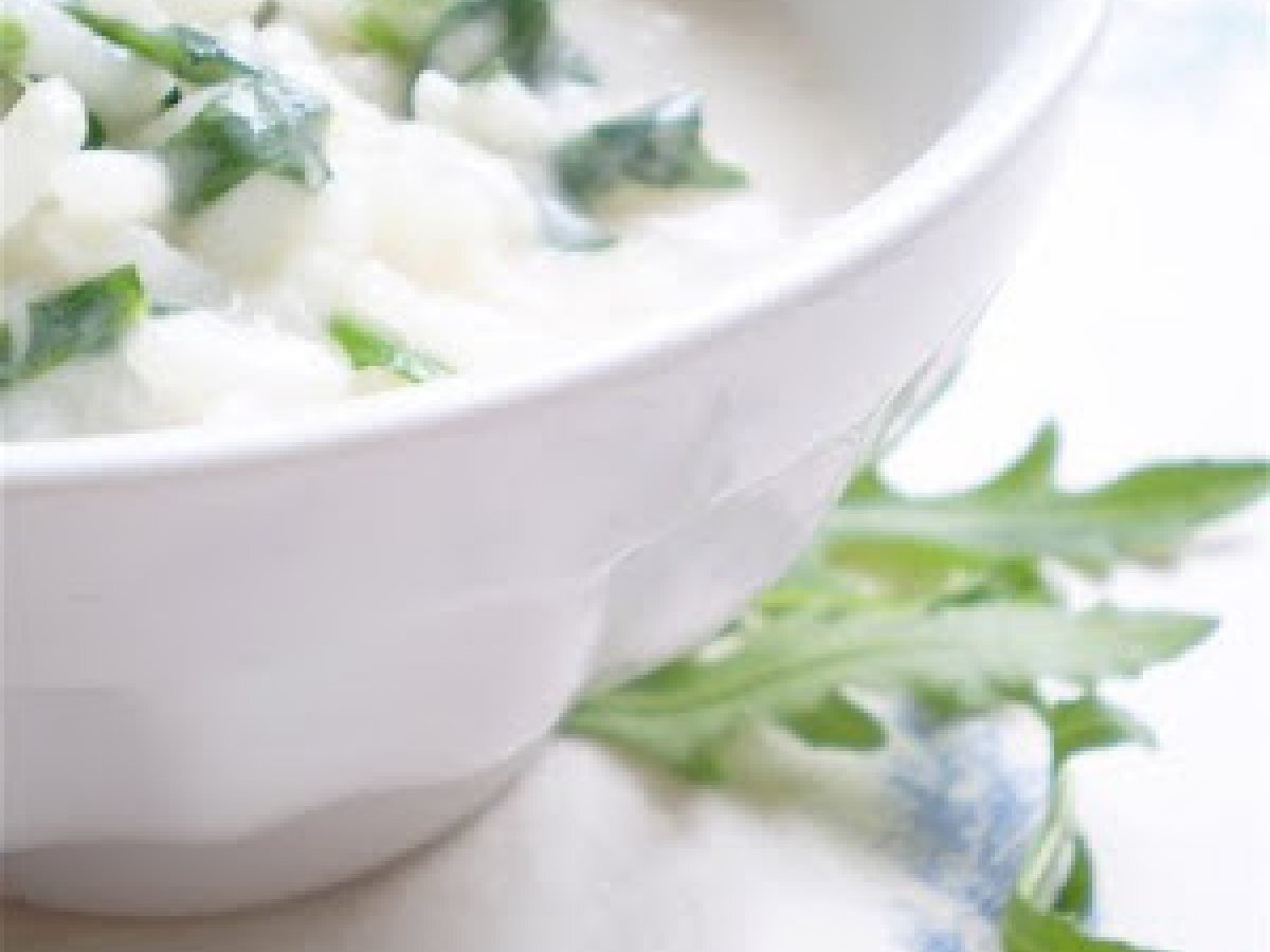 Risotto con stracchino e rucola