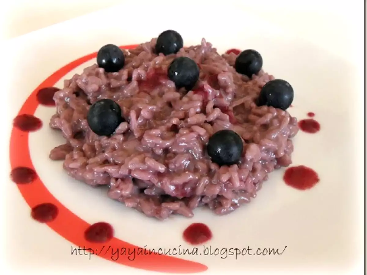 Risotto con uva fragola
