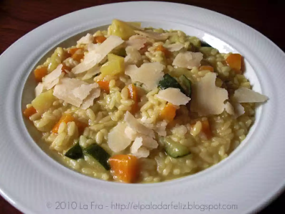 Risotto con verdure e mele