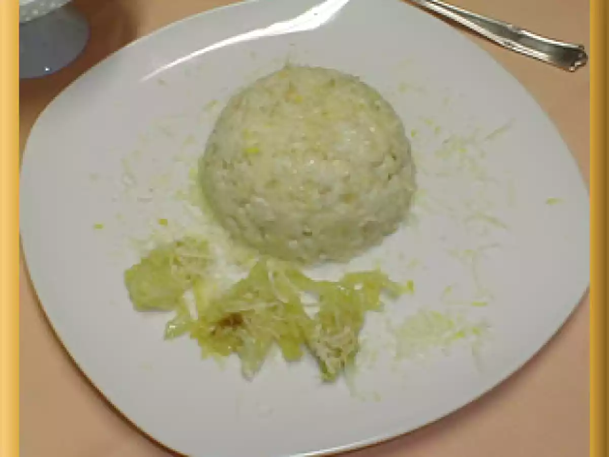 Risotto con verza e pecorino allo zafferano