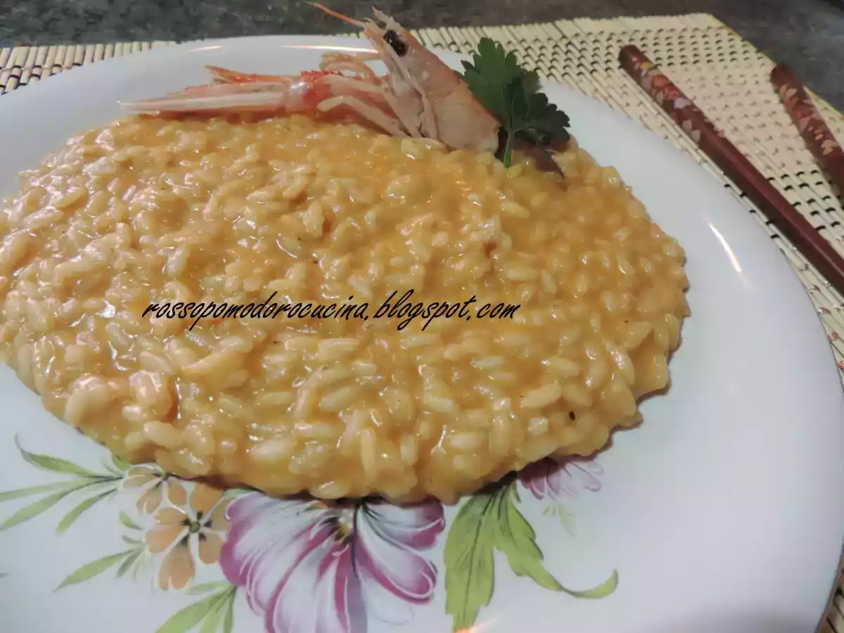 Risotto cremoso alla crema di scampi