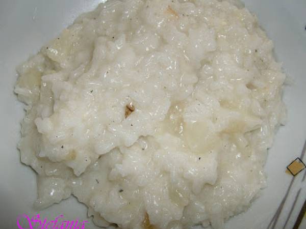 Risotto cremoso alle pere e pecorino stracchinato